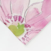 Chic Pink Green Blue Floral Fleecedecke (Ecke)