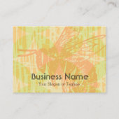 Chic Pink Green Gold Bee Beruflich Visitenkarte (Vorderseite)