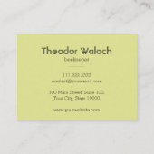 Chic Pink Green Gold Bee Beruflich Visitenkarte (Rückseite)