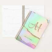 Chic Pink Green Pastel Gold Glitzer Monogram 2024 Planer (Anzeige)