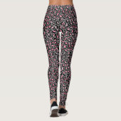 Chic Pink Grey Leopard Print Leggings (Rückseite)