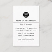 Chic Pink Hair Stylist Business Card Visitenkarte (Rückseite)
