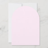 Chic Pink Hand Drawn Bow & Script Graduation Party Einladung (Rückseite)