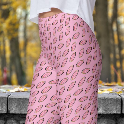 Chic Pink Helix Muster Leggings