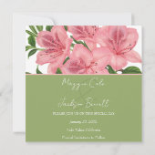 Chic Pink Hibiskus Save the Date (Rückseite)