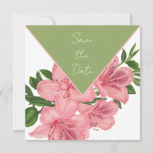 Chic Pink Hibiskus Save the Date