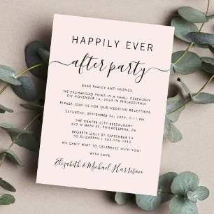 Chic Pink Hochzeitsempfang Einladung