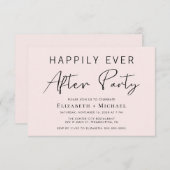 Chic Pink Hochzeitsempfang nach dem Party Einladung (Vorne/Hinten)