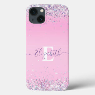 Chic Pink Holographic Glitz Glitzer Case-Mate iPhone Hülle