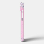 Chic Pink Holographic Glitz Glitzer Case-Mate iPhone Hülle (Rückseite / Links)
