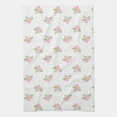 Chic Pink Hund Rose, Texturierte Weißküche Handtuc Geschirrtuch (Vertikal)