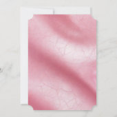 Chic Pink Imitate Leather Wedding Einladung (Rückseite)