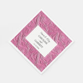 Chic Pink Imitate Leather Wedding Serviette (Ecke)