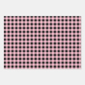 Chic Pink Kariert Buffalo Karo Mixed Muster Geschenkpapier Set (Vorderseite 2)