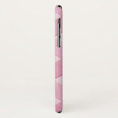 Chic Pink Kariert mit moderner Diagonal-Monogramm Case-Mate iPhone Hülle (Hinten/Links)
