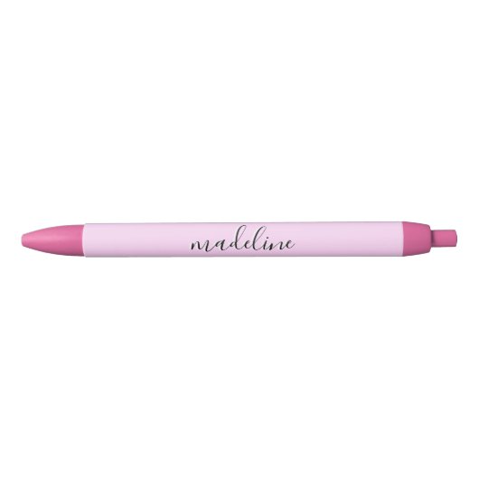 Chic Pink Lace Calligraphy name Kugelschreiber (Vorderseite)