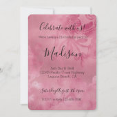 Chic Pink Lace Einladung (Vorderseite)
