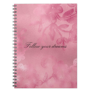 Chic Pink Lace Notizblock