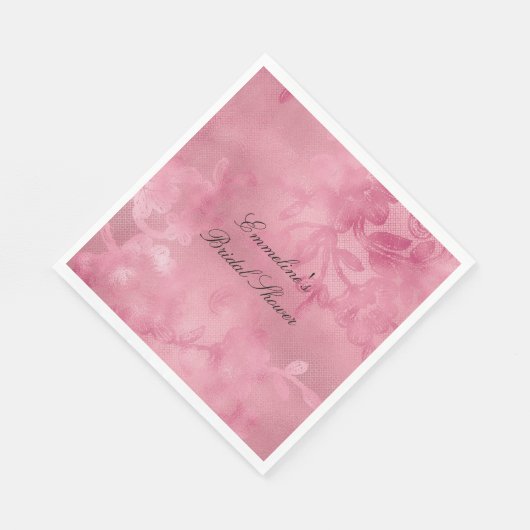 Chic Pink Lace Serviette (Ecke)