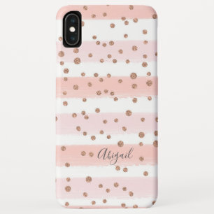 Chic Pink lackierte Aquarellfarben & Gold Dots Mon Case-Mate iPhone Hülle