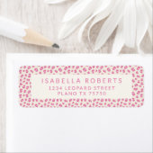 Chic Pink Leopard Print Address Labels (Insitu)