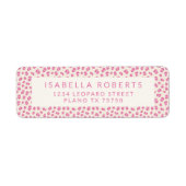 Chic Pink Leopard Print Address Labels (Vorne)