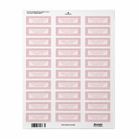 Chic Pink Leopard Print Address Labels (Vorne)