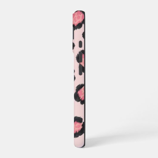 Chic Pink Leopard Print  iPhone 16 Hülle (Linke Seite)
