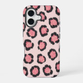 Chic Pink Leopard Print  iPhone 16 Hülle (Rückseite)