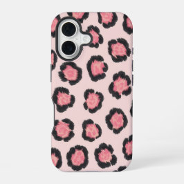 Chic Pink Leopard Print iPhone 16 Hülle