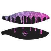 Chic Pink Lila Glitzer Sparkle Tropfen Monogram Basketball (Panele)