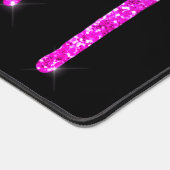 Chic Pink Lila Glitzer Tropfen Custom Schreibtischunterlage (Ecke)