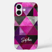 Chic pink lila grau geometrisch Case-Mate iPhone hülle (Rückseite)