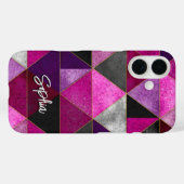 Chic pink lila grau geometrisch Case-Mate iPhone hülle (Rückseite (Horizontal))