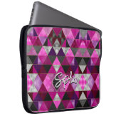 Chic pink lila grau geometrisch laptopschutzhülle (Vorne Rechts)