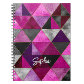 Chic pink lila grau geometrische Skizze Notizblock (Vorderseite)