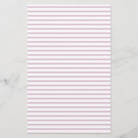 Chic Pink Lined Custom Stationery Briefpapier (Rückseite)