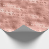 Chic Pink Lips Kiss Geschenkpapier (Ecke)