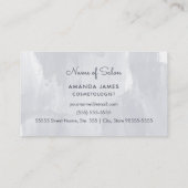 Chic Pink Lips Steel Graue Wasserfarbe Makeup Arti Visitenkarte (Rückseite)