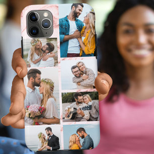 Chic Pink Marble 7 Foto Collage Case-Mate iPhone Hülle