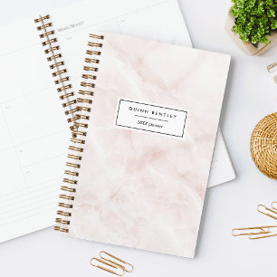 Chic Pink Marmor Personalisiert Planer