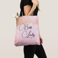 Chic Pink Mattiert Glass Boss Lady Tote Bag