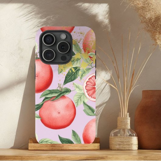 Chic Pink, Mauve und Gold Grapefruit Luxus Akzent Case-Mate iPhone Hülle
