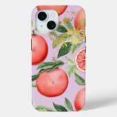 Chic Pink, Mauve und Gold Grapefruit Luxus Akzent Case-Mate iPhone Hülle (Rückseite)