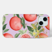 Chic Pink, Mauve und Gold Grapefruit Luxus Akzent Case-Mate iPhone Hülle (Rückseite (Horizontal))