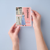 Chic Pink & Moderne Serif Mode Neue Kollektion Flyer (Gruppe)