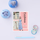 Chic Pink & Moderne Serif Mode Neue Kollektion Flyer (Einzeln)
