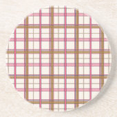 Chic Pink Navy Karo Ästhetik Getränkeuntersetzer (Vorne)