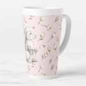 Chic Pink Niedlich Bunny Rose Bloral Milchtasse (Rechte Ecke)