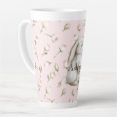 Chic Pink Niedlich Bunny Rose Bloral Milchtasse (Linke Ecke)